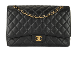 Maxi Classic Single Flap, Caviar, Black, 13765007(2009-10), B, 3*